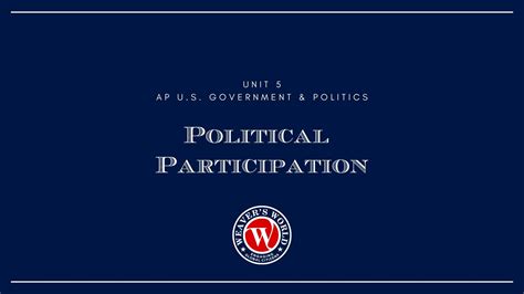 AP U.S. Government & Politics Unit 5 Materials: Political Participation ...