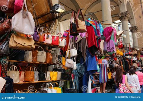 Florence Market Selling Leather Goods Editorial Photography - Image of ...