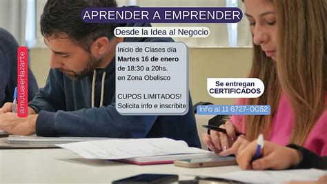Curso Aprender a Emprender, Obelisco, Buenos Aires, 16 January 2024 ...