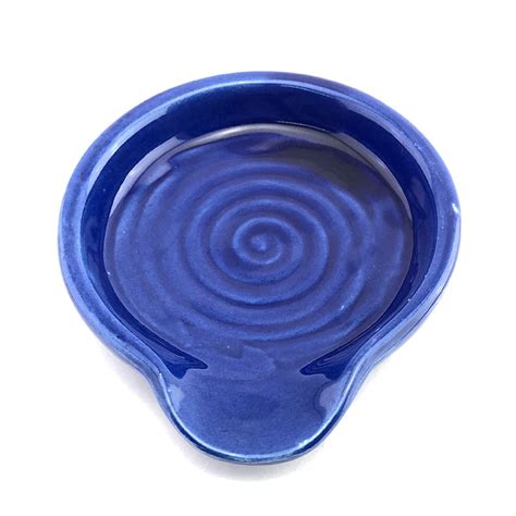 GGICO Ceramic Spoon Holder/Rest (Blue), Cooking Utensil Holder for ...