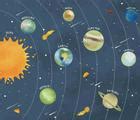 Solar System Space Wallpaper for Children Room Decor Sparkla N Shine ...
