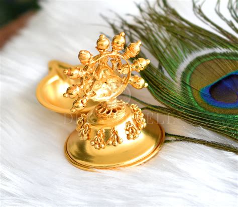 Gold tone lakshmi diya dj-24592 – dreamjwell