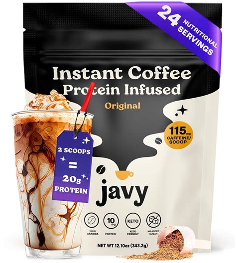 Amazon.com: Javy Premium Instant Coffee - Protein Coffee - Protein Shake, Iced Coffee, Protein ... - can you drink javy protein coffee hot