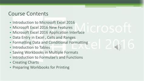 Image result for Course for Excel 2016 Free with PDF