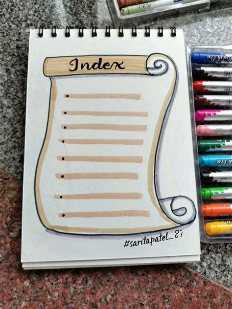 Image result for Index Page Design for Project File