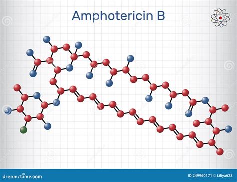 Amphotericin B Molecule. it is Antifungal Used To Treat Fungal Infections. Molecule Model Stock ...