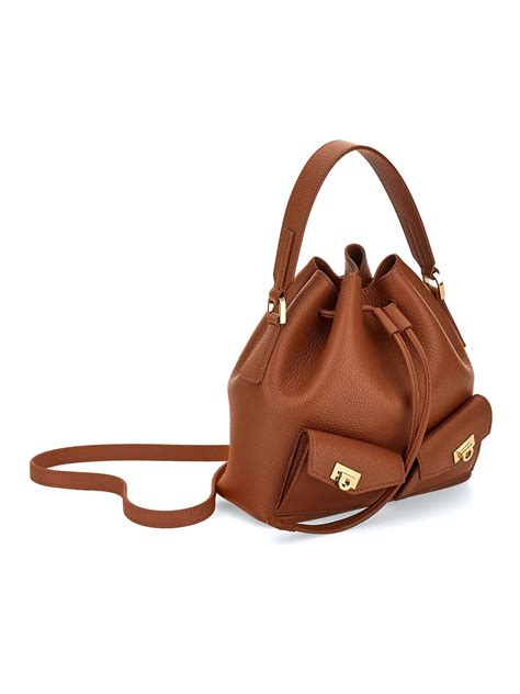 FERRAGAMO Leather Bucket Bag – Kicks Machine