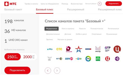 Спутниковое ТВ МТС: пакеты каналов