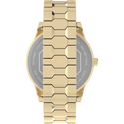 Timex Men Black Round Brass Dial Analog Watch- TW2V564000D