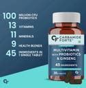 CARBAMIDE FORTE Multivitamin for Men & Women with Probiotics Supplement ...
