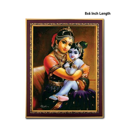 Giri - Yashoda Krishna Photo Frame | Wooden Frame Wall Decor