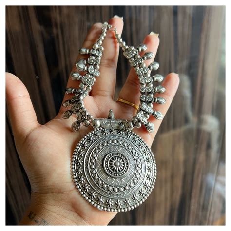 Silver oxidised necklace TSV644 – The Silver Vibe