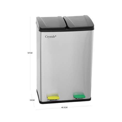 Buy Denny International 3 in 1 Recycling Rubbish Waste Pedal bin ...