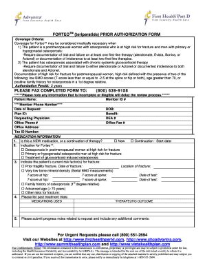 2012 Prior Authorization Fax Form - Coventry Medicare: Home - Fill and ...