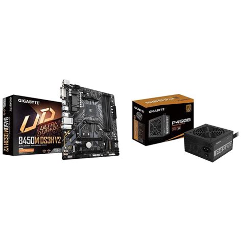 GIGABYTE AMD B450M DS3H V2 Ultra Durable Motherboard with Digital VRM ...