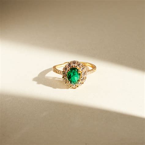 Regal Green Diamond Ring | Salty – Salty Accessories