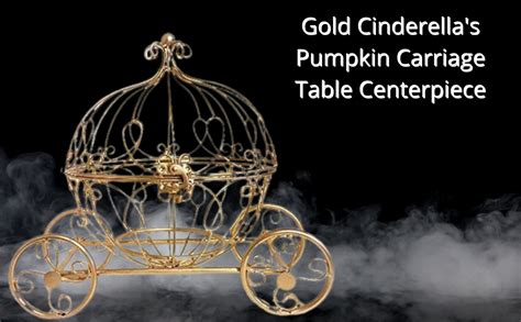 NAYAB Gold Cinderella's Pumpkin Carriage Table Centerpiece for Wedding ...