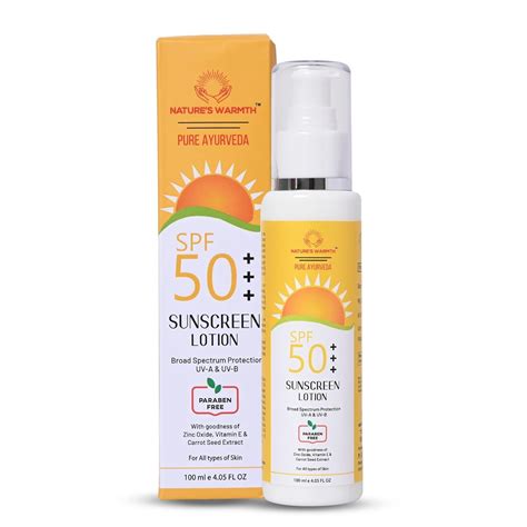NATURE'S WARMTH Sunscreen SPF 50 PA+++ | UVA/B & Blue Light Protection ...