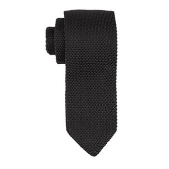 Buy The Tie Hub Solid Black Knitted Necktie For Men at Amazon.in