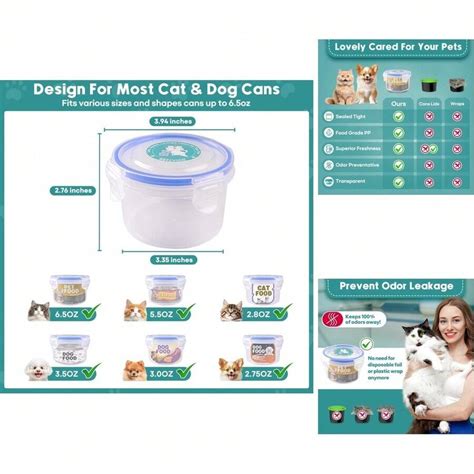 Reusable Polypropylene Airtight Cat Storage Lids With SUS 304 Spoon And ...