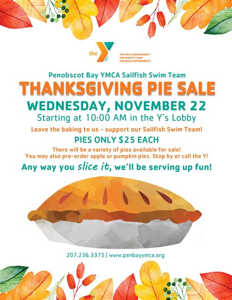 Thanksgiving Pie Sale Fundraiser - Penobscot Bay YMCA