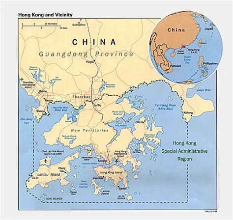 Detailed political map of Hong Kong - 1998 | Hong Kong | Asia ...