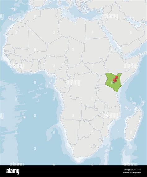 Republic of Kenya location on Africa map Stock Vector Image & Art - Alamy