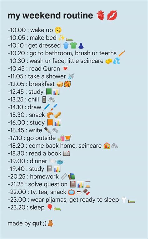 Image result for My Fun Weekend Routine