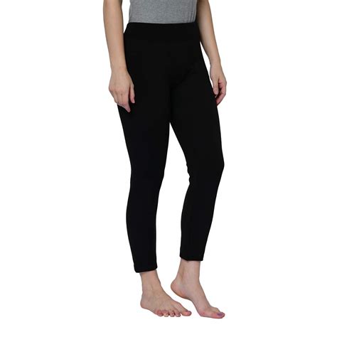 Buy Armisto Women's Fleece Thermal Bottom for Winters/Black/Stretchable ...