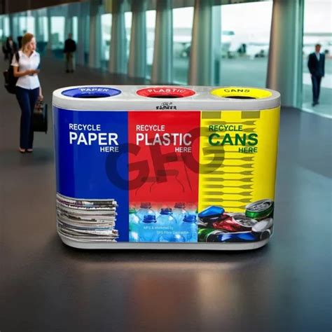 Airport Dustbins - 140 Ltr GFG 2 In 1 Duo FRP Dustbins Trader ...
