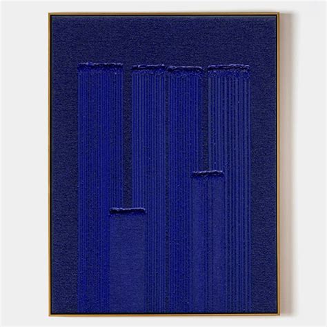Large Klein Blue Painting Modern Minimalist Painting Klein Blue 3D ...