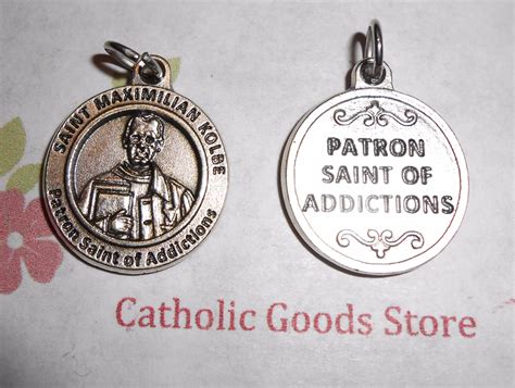 Saint St. Maximilian Kolbe - Patron Saint of Addictions - Silver Tone ...