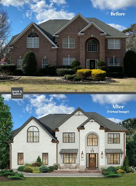 20 Painted Brick Houses to Inspire You in 2020 | brick&batten | Brick ...