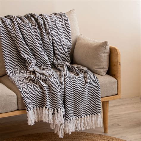 HOMEMONDE Cotton Throw 50 X 60 Inches Decorative Living Room Couch And ...