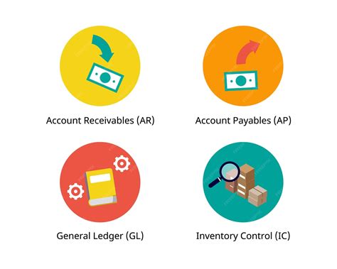Premium Vector | Accounts receivable or ar accounts payable or apgl and inventory control icon