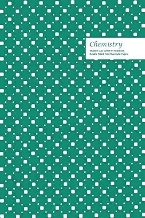 Buy Chemistry Student Lab Write-in Notebook 6 x 9, 102 Sheets, Double ...