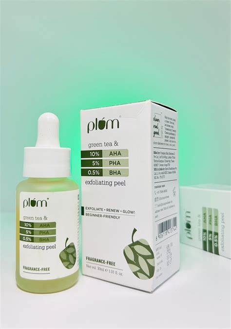 Plum 10% AHA + 5% PHA + 0.5% BHA Exfoliating Peel with Green Tea (30ml ...