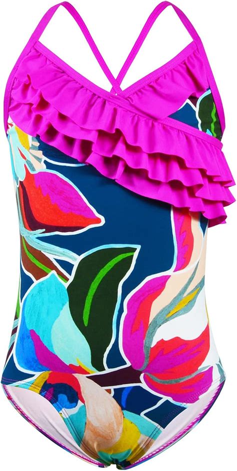 Buy Kauego Girls Swimsuits Girls One Piece Swimsuits Hawaiian Ruffle ...