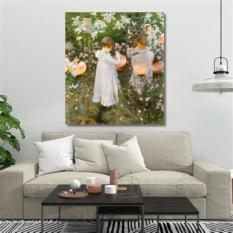 John Singer Sargent-carnation Lily Lily Rose 1885 Canvas, John Singer ...