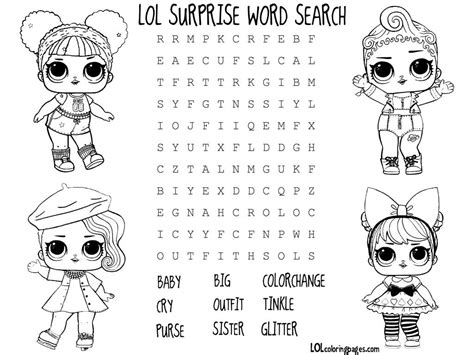 lol doll word search