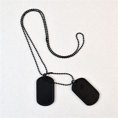 Buy Sarah Plain Bordered Pendant Necklace/Dog Tag For Men - Black at ...