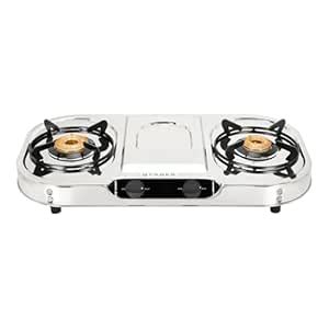 Faber high efficiency 2 Brass Burner gas stove| Stainless Steel| ISI ...