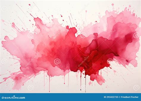 A Painting of Red Paint Splattered on a White Wall Stock Illustration ...