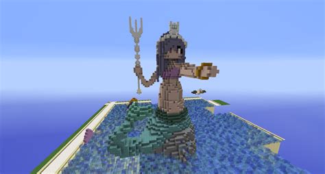 Minecraft Mermaid Statue Tutorial 的图像结果