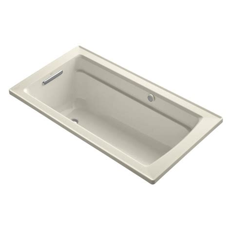 KOHLER Archer 60-in L x 32-in W x 19-in H Almond Rectangular Air Bath ...