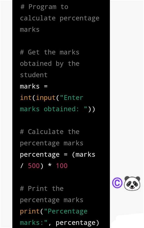 Write a Python Program that inputs a student's marks obtained out of ...