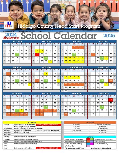 Administration Calendar - About Us - Hidalgo County Head Start Program