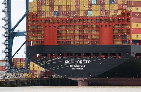 World’s joint-biggest cargo ship leaves UK after first visit