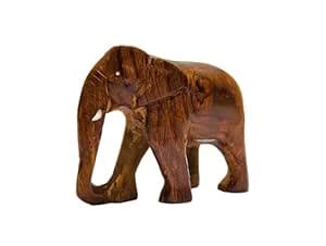 Buy Trend Store Wooden Elephant Idol Showpiece | Handmade Wooden ...