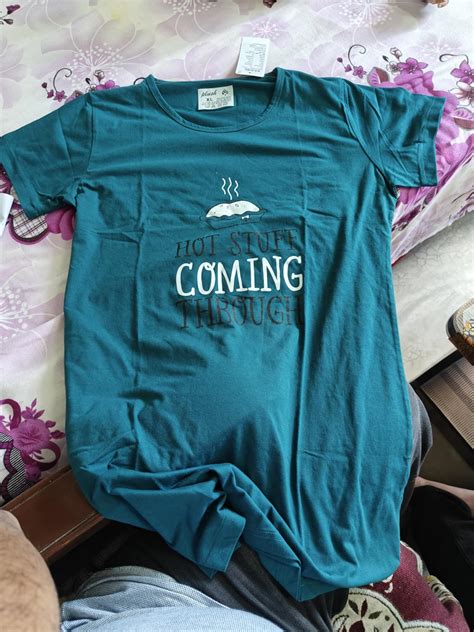 Buy Plush Women's Cotton Printed long Regular Fit Round Neck Top/T ...